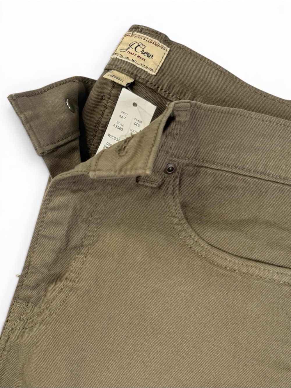 J.Crew 484 Slim Fit Five Pocket Pants Dark Khaki 32x30 NWT